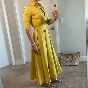 IMPERIAL Italian beautiful yellow dress + belt